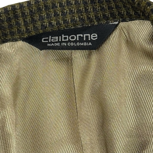 Claiborne Men's Sport Coat Jacket size 43 L 65% Wool 35 % Alpaca Brown Black - Picture 12 of 13